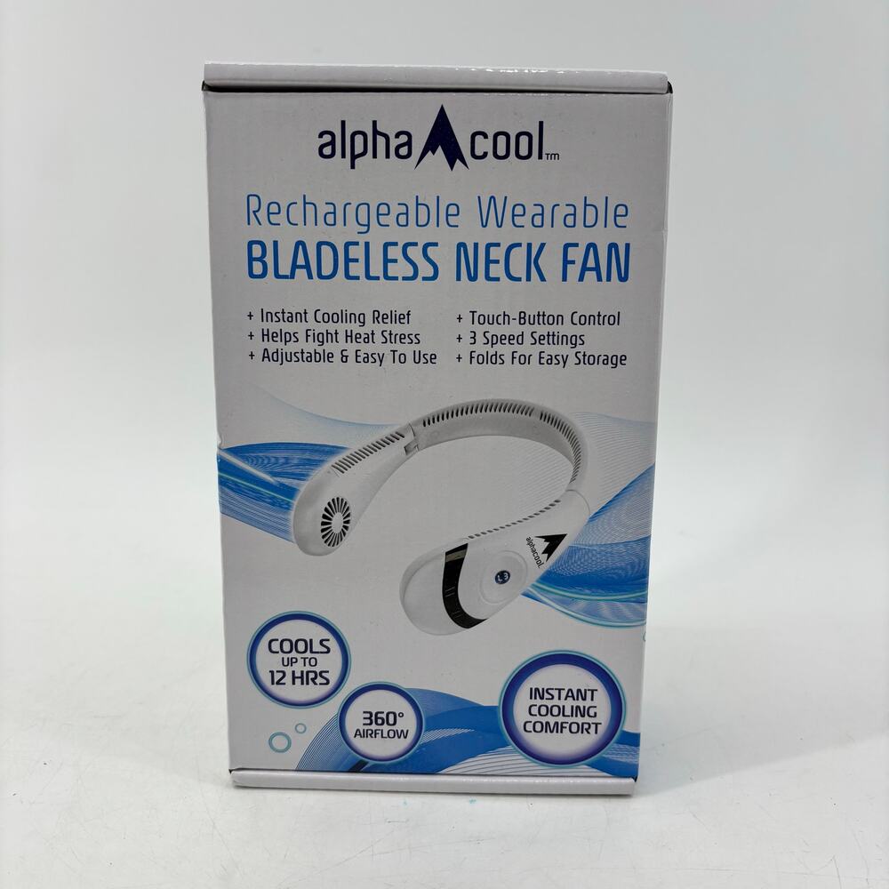Alpha Cool Rechargeable Wearable Bladeless Neck Fan Cooling